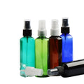 100ml 3.3 oz Round Shoulder Black Green White Clear PET Recyclable Plastic Cosmetic Perfume Essential Oil Sprayer Bottles