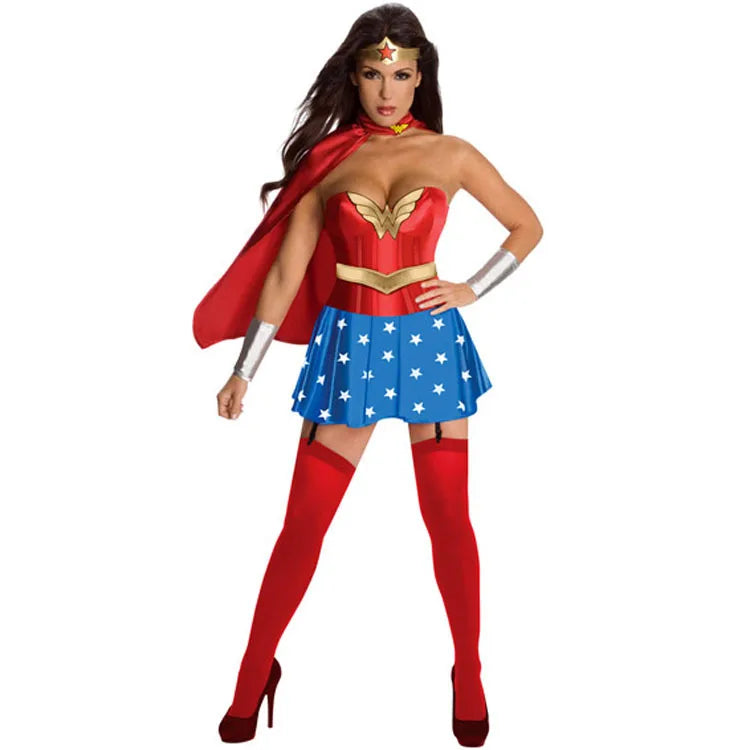 Women's Supergirl Tv Show Costume Dress Comics Wonder Woman Corset Costume