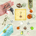 Durable 3D Rubber Keychain with Football and Baseball Design Lightweight Keyring for Athletes and Sports-themed Gifts