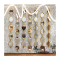 Wholesale Creative Teardrop Combinations Wrought Iron Wall Mirror Interior European Water Drop Wall Hanging