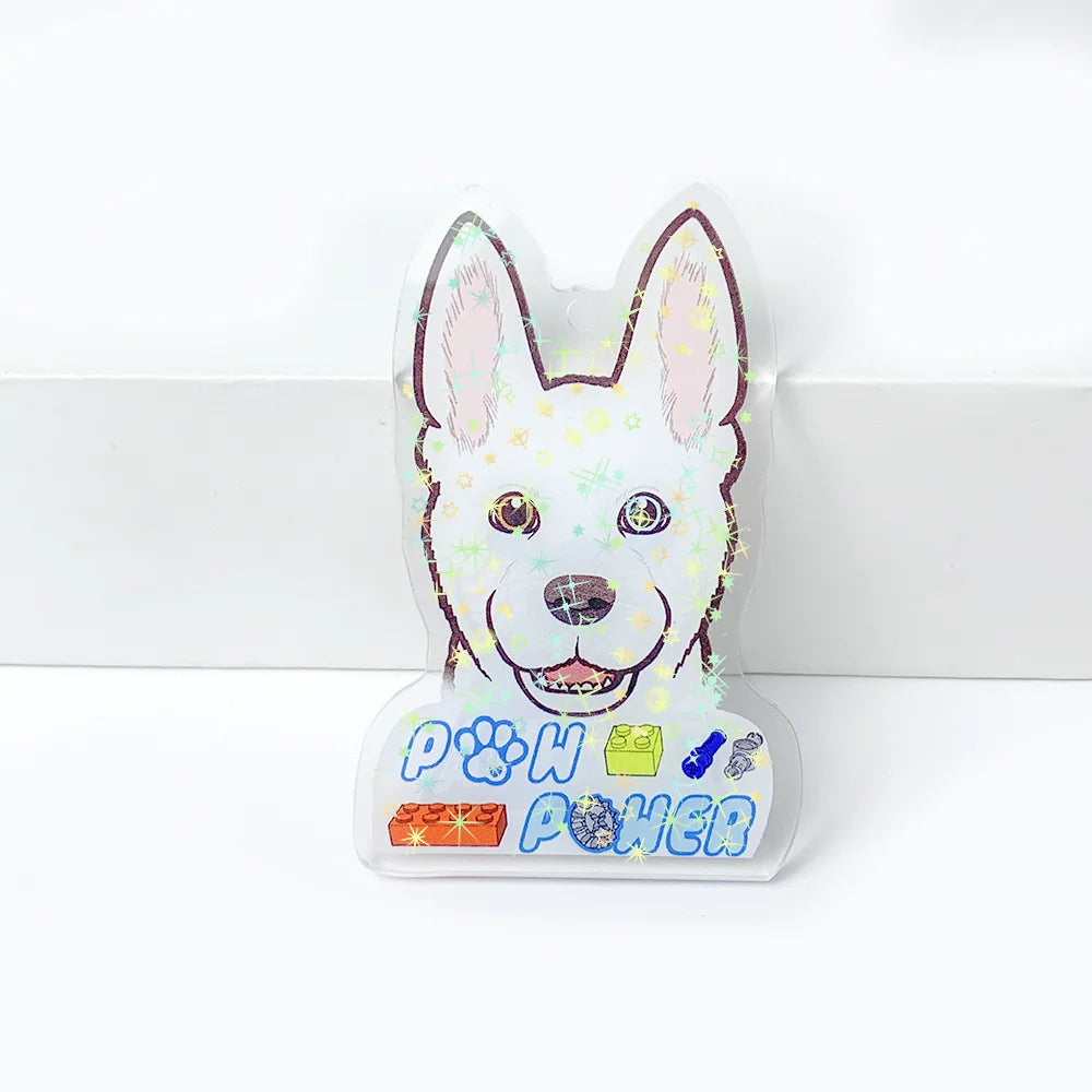 Double Sided Printing Acrylic Keychain Epoxy Anime Glitter Keychain Customization