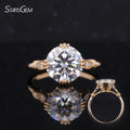 Lab Diamond Gold Ring with IGI Certificate Round Shape Different Size Lab Created Diamond  14k Custom Rings