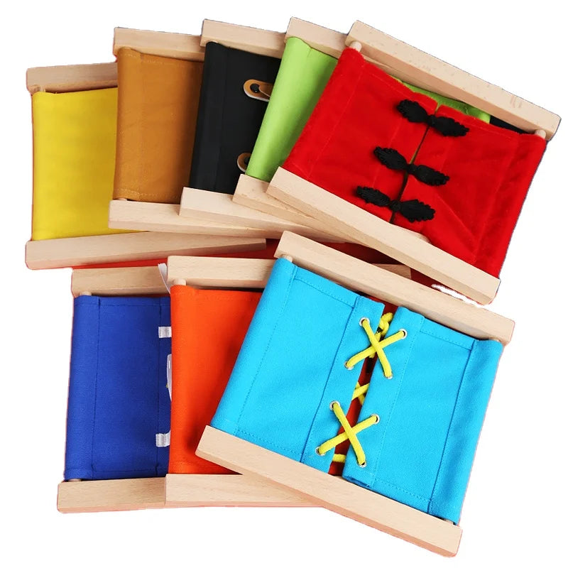 2025 Manufacturer Supplier Montessori Kindergarten Educational Materials 8 Pcs Dressing Frame