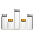 37mm Aluminum Cap Screw Tube Bottle Cordyceps Tea Glass Powder Drift Medicine Bottle