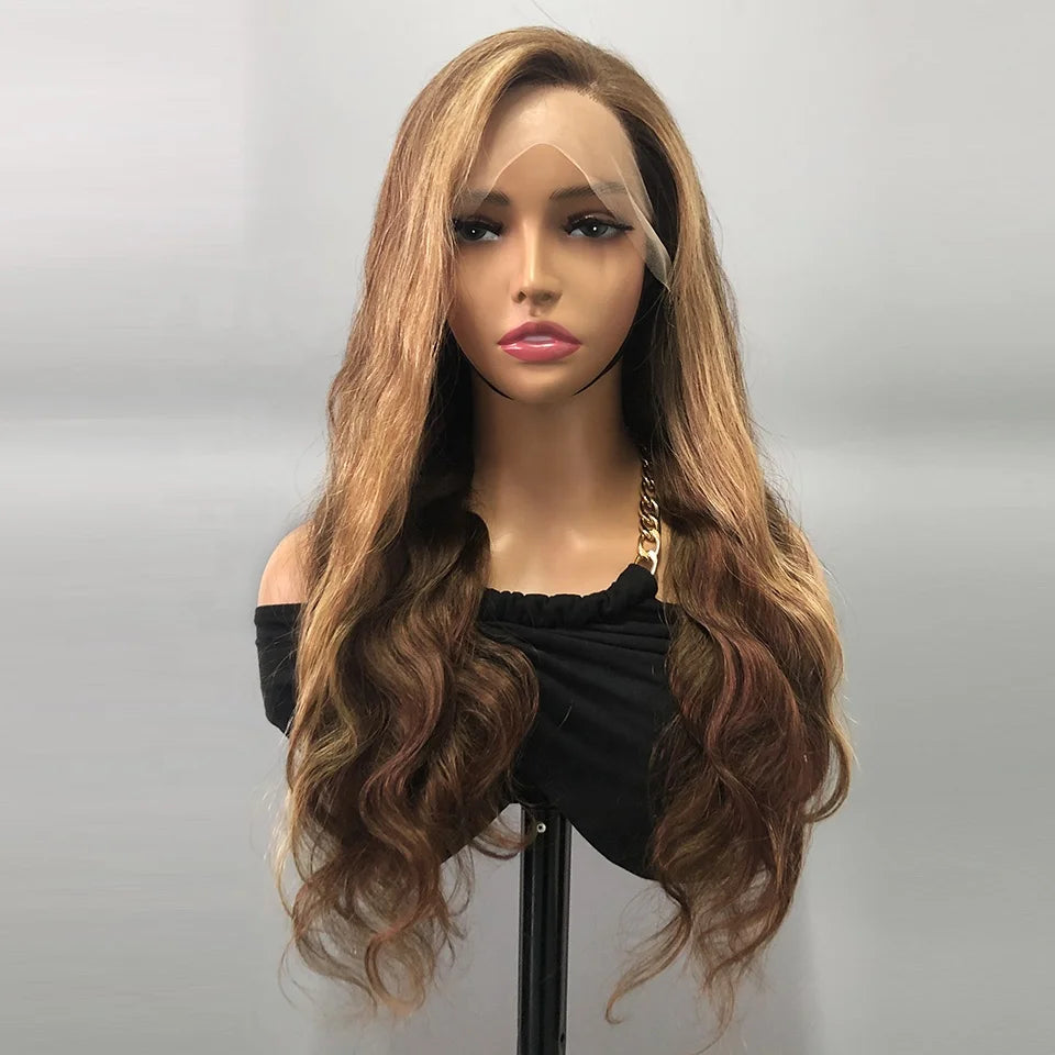 Factory Real Shot Virgin Human Hair Body Wave Remy Brazilian Hair Cuticle Aligned Transparent Lace Front Wig for Black Women