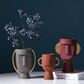 Nordic Creative Morandi Limelight Ceramic Vase Contemporary Simple Modern Home Craft Drop Shipping Soft Glass Vase for Easter