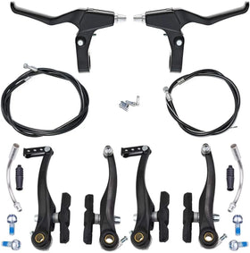 Alloy MTB Road Bike V Brake Set Lightweight Bicycle Parts Kit (Front+Rear) with Cable for Cycling Accessories Bicicleta