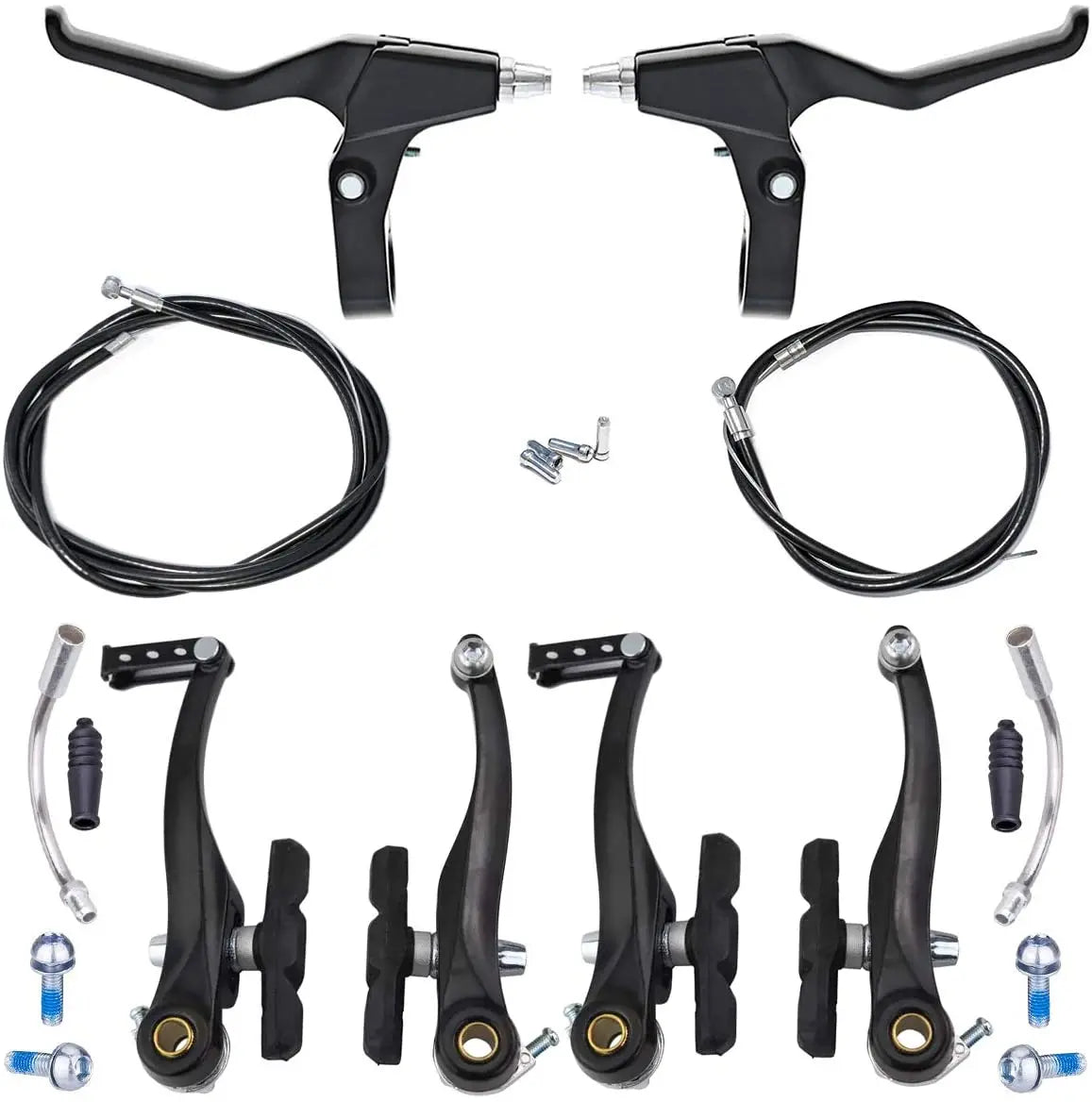 Alloy MTB Road Bike V Brake Set Lightweight Bicycle Parts Kit (Front+Rear) with Cable for Cycling Accessories Bicicleta
