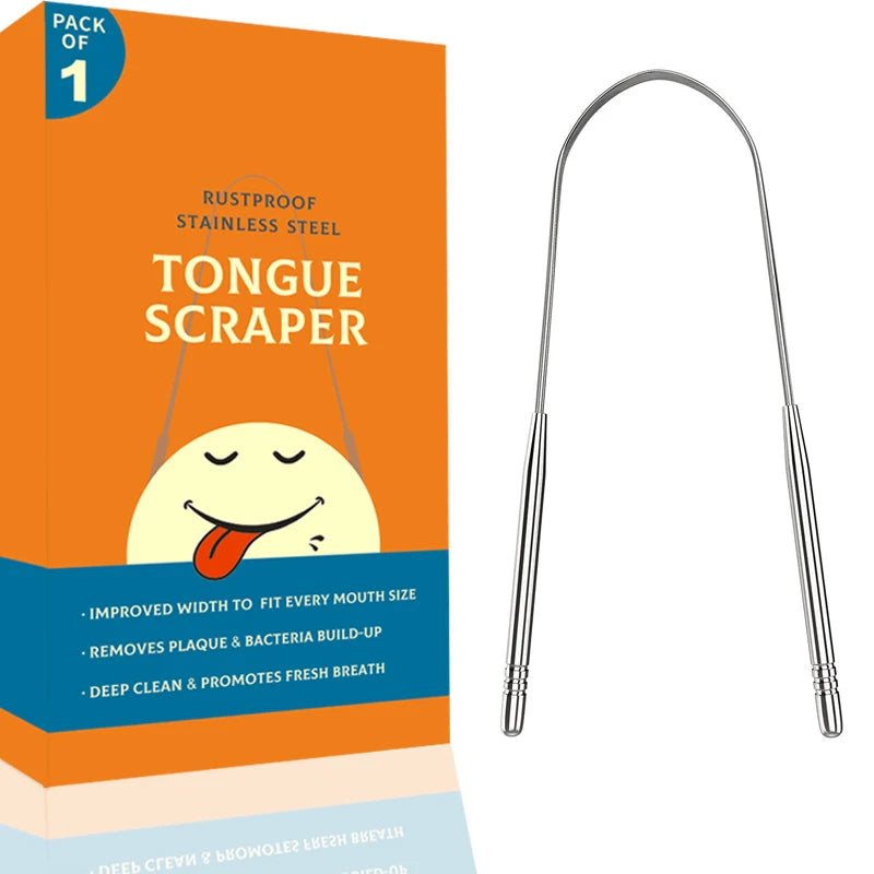 2022 OEM Oral Care U Shape Stainless Steel Adult Tongue Scraper Cleaner Hygiene Health Ayurvedic Tongue Scraper Raspador De
