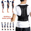 Adjustable Adult Shoulder Lumbar Neoprene Spine Support Belt Vest Back Posture Corrector for Women and Men in Polyester MegaBDM