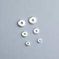 Wholesale 925 Sterling Silver Flat Disc Rondelle Spacer Beads Metal Coin Beads Jewelry Finding Supplies