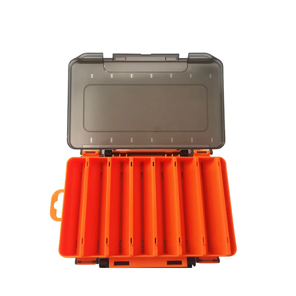 Customizable Pattern Fly Double Sided Fishing Box Multiple Sizes Fishing Tackle Box 12/14 Compartments Bait Lure Box