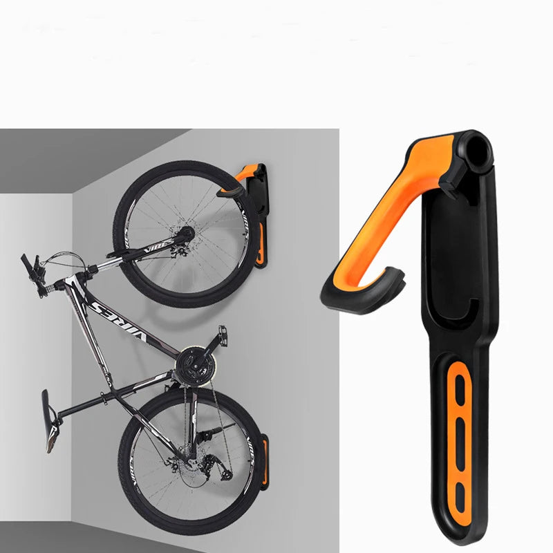MTB Road Bike Wall Mount Rack Fixed Hanging Bike Support Stand Bracket with Cycling Parking Buckle for Storage