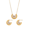 Delicate Stainless Steel Jewelry Shiny White Green Zircon Necklace Cute Lemon Pendant Necklace for Women Girls