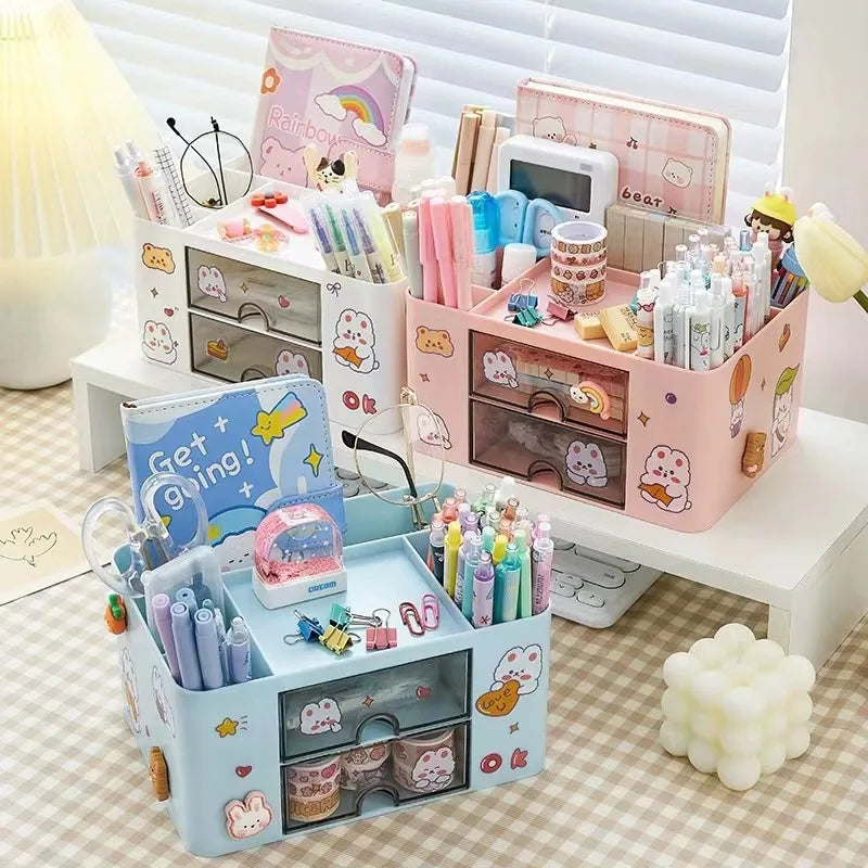 Wholesale Multifunction Pen Holder Plastic Office Desk Organizer Storage