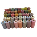 2MM 100m 3 Strands Colored Striped 100% Cotton Baker Twine Rope Cord for Gift Packaging and DIY Vases