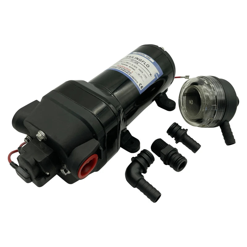 SAILINGFLO HY-40N 12V 17.5LPM High Flow Marine Automatic Pump Caravan Electric Diaphragm Pump