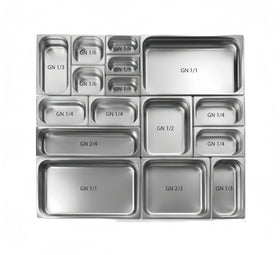 YITIAN Customizable Kitchen Multi Sizes Gastronorm Food Fast Food Dishes Large Capacity Serving Pots Gn Pans 210 Stainless Steel