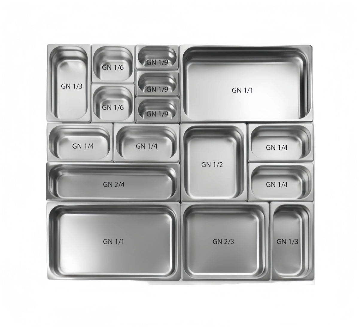 YITIAN Customizable Kitchen Multi Sizes Gastronorm Food Fast Food Dishes Large Capacity Serving Pots Gn Pans 210 Stainless Steel MegaBDM