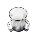 Judaica Striped Ribbed Acrylic Washing Cup Shabbos Purim Jewish Gift Gradient Black Corrugated Lucite Washing Cup