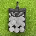Ready to Ship Durable Black Nylon Mesh Pouch Bags with Clip Designed for 16-20pcs Golf Balls