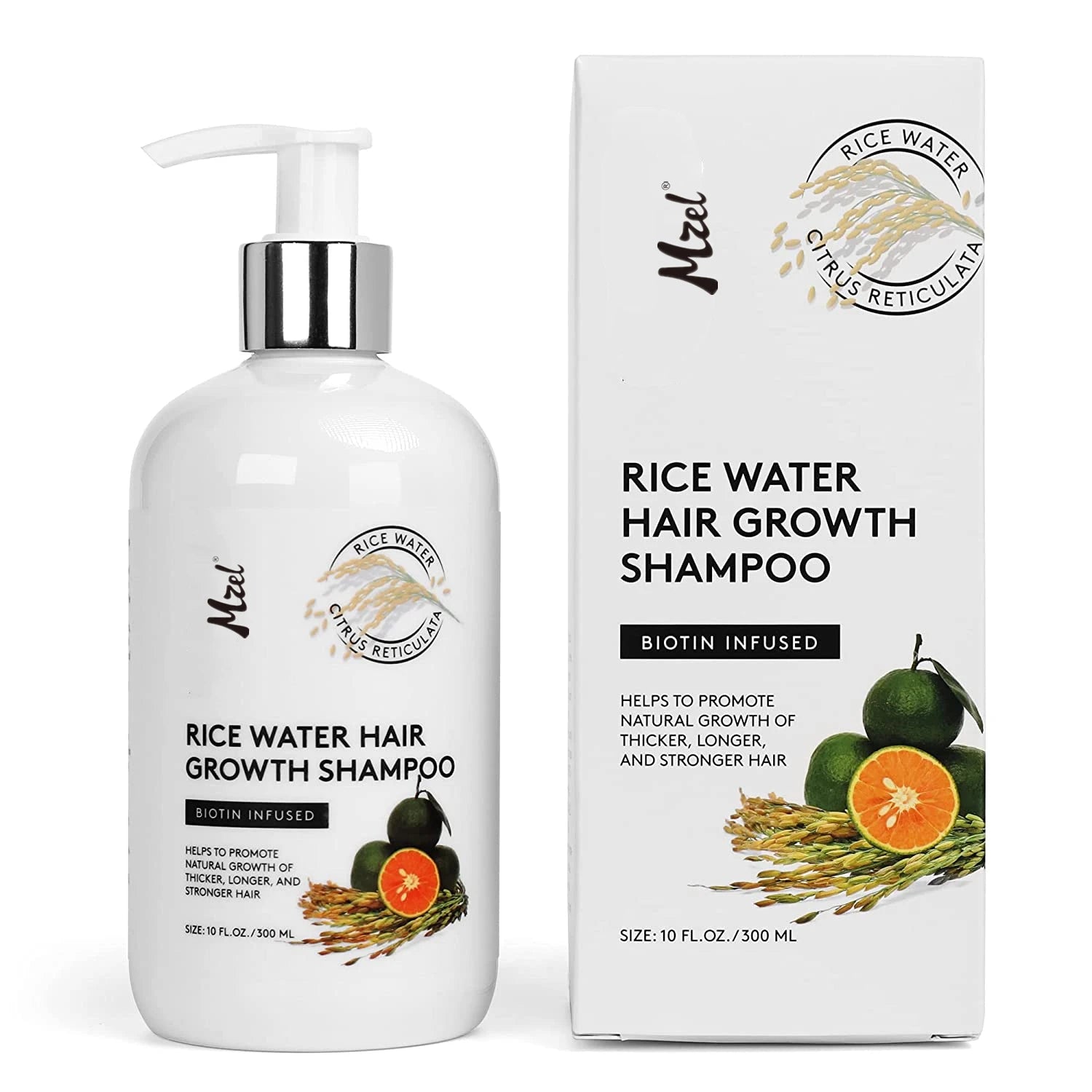Private Label Natural Best Rice Water Hair Growth Shampoo With Biotin