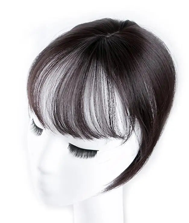 Premium ML Fringe Clip-in Hair Extensions Bangs Natural Remy Human Hair Toppers French Style