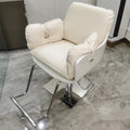 Luxury Style Barbershop Furniture Salon Hair Equipment Antique White Modern Hairdressing Chairs Gold Beauty Salon Chair