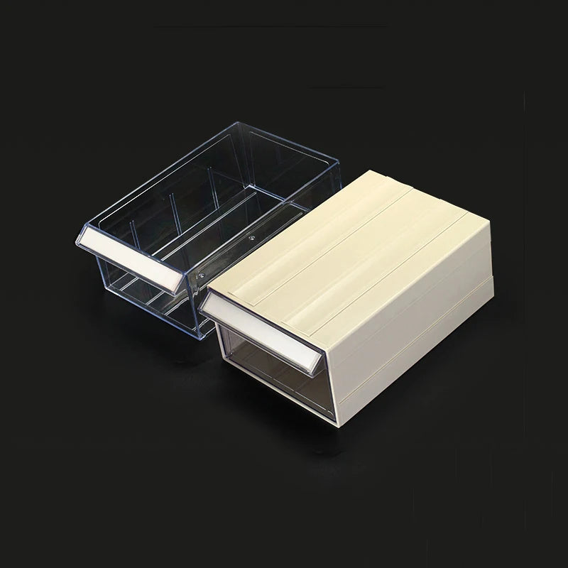 LEADLOONG F4-290*180*110 Grey Plastic Stackable Sustainable Classic Multi-functional Storage Drawer Box-ISO9001 Certified