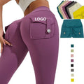 2023 New Arrival Scrunch Butt Cargo Pants Pocket Compression Activewear Workout Gym Yoga Leggings Tights  for Women