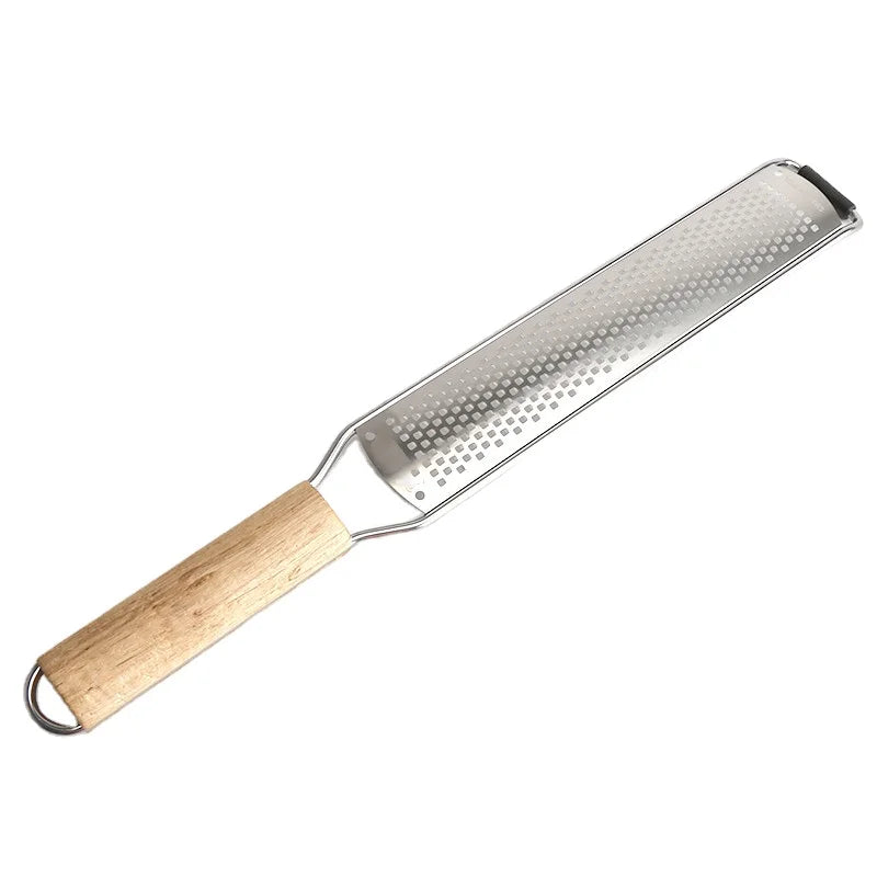 Zester Grater with Razor-Sharp Stainless Steel Blade for Lemon Cheese Parmesan Ginger Garlic Chocolate Wood Handle