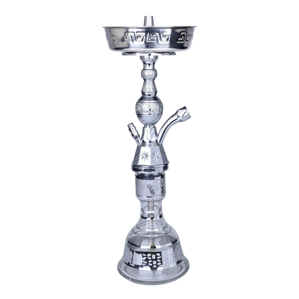 Modern Style Egyptian Shisha Hookah Set New Factory Price Zinc Alloy Stem PVC Hose Frosted Technics Includes Travel Bag Packing