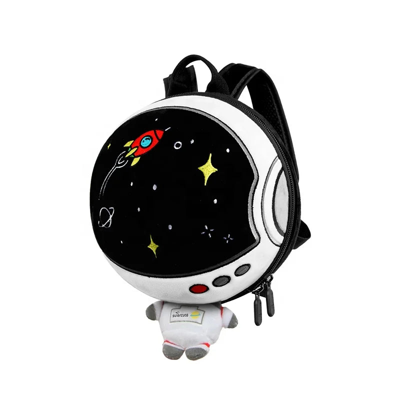For SUPERCUTE 3D Cartoon Lightweight Waterproof Polyester & EVA+Plush Backpack for Boys and Girls Back to School Kids & Toddlers