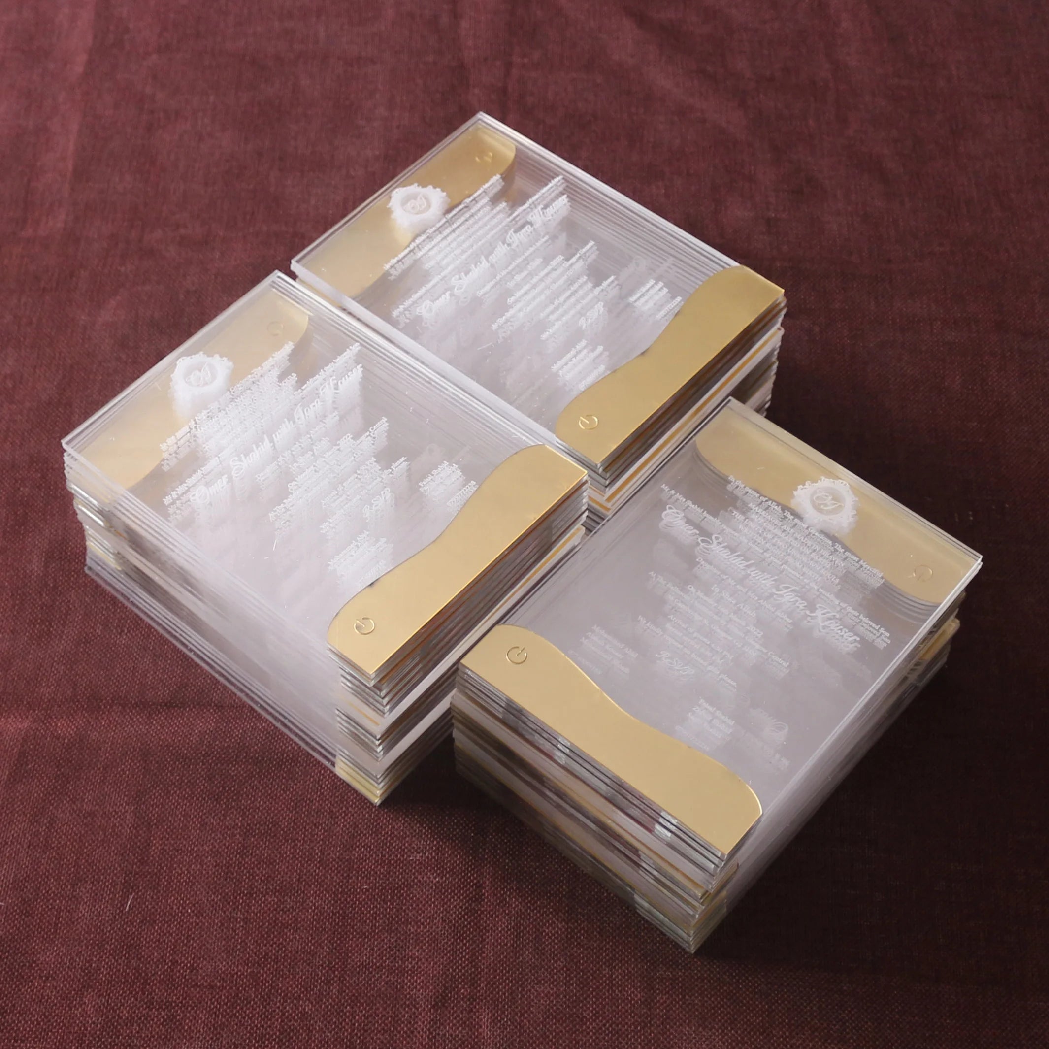 5*7 Inches Personalized Decorative Lighting Modern Led Clear Acrylic Table Display Cards