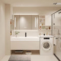 Washing Machine Bathroom CabinetMakeup Vanity Mirror With Bathroom Sink and Cabinet Combo