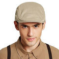 Men's British Cotton Berets Ivy Cap Fashion Big Head Men Leisure Beret Male Solid Newsboy Hat
