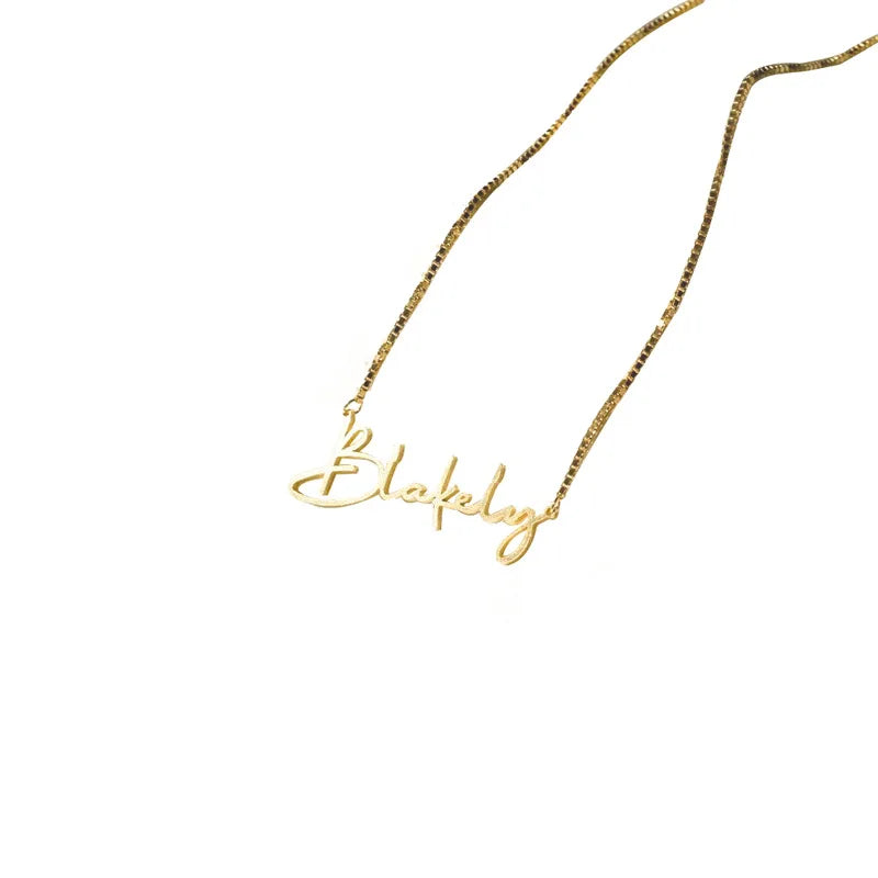 Ivanda Customized Stainless Steel Gold Plated Jewelry Personalized Name Link Chain Letter Necklace for Women