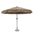 Environmentally Friendly Portable Straw Umbrella Foldable and Waterproof for Beach Vacations or Hotel Use