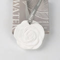 Wholesale Porcelain Rose Flower Scented Ceramic Aroma Plaster Hanging Wardrobe Car Air Freshener Home Fragrance Oil Diffuser