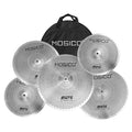 MOSICO Silver Color Low Volume Mute Cymbals Set for Drummers