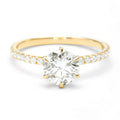 Gemnel 0.5 Micron 1carat Moissanite Diamond Band Classic Engagement Wedding Ring Women