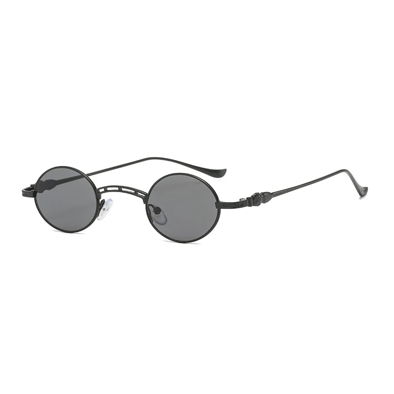 9211 Korean Style Round Metal Frame Sunglasses for Women UV400 Polarized Sun Protection for Driving Europe America Retro Trend