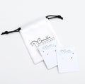 Custom Printing Logo White Neck Lace Card Jewelry Display Card with Pouch Earring Packaging Card