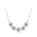 Factory Wholesale 0.3ct Moissanite Round Brilliant Cutting Bubble Design 18K Gold Plated 925 Sterling Silver Necklaces
