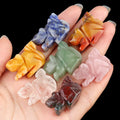 1inch Carved Squirrel Natural Crystal Agate Stone Mini Animal Cute Squirrel for Home Decoration Craft Ornaments