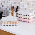 OWNSWING Clear Egg Storage Box With Clip Stackable Egg Holder for Refrigerator Keep Fresh Egg Storage Organizer Container