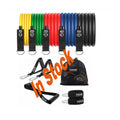 In Stock 11pcs resistance bands set with handles and door anchor strap for workout