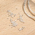 Genuine 925 Sterling Silver Irregular Beads Spacer for Jewelry Making Findings Square Shape Beads S925 DIY Accessories