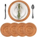 HOT SALE Eco-Friendly Natural Woven Round Bamboo Rattan Placemats for Dining Table Home Kitchen