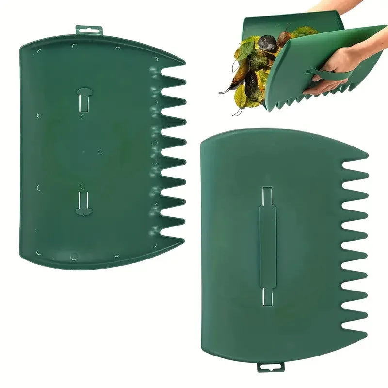 Garden Plastic Green Leaf Grabber Hand Rakes Handheld Grass Leaves Rubbish Collector Light Weight Hand Held Garden Rakes